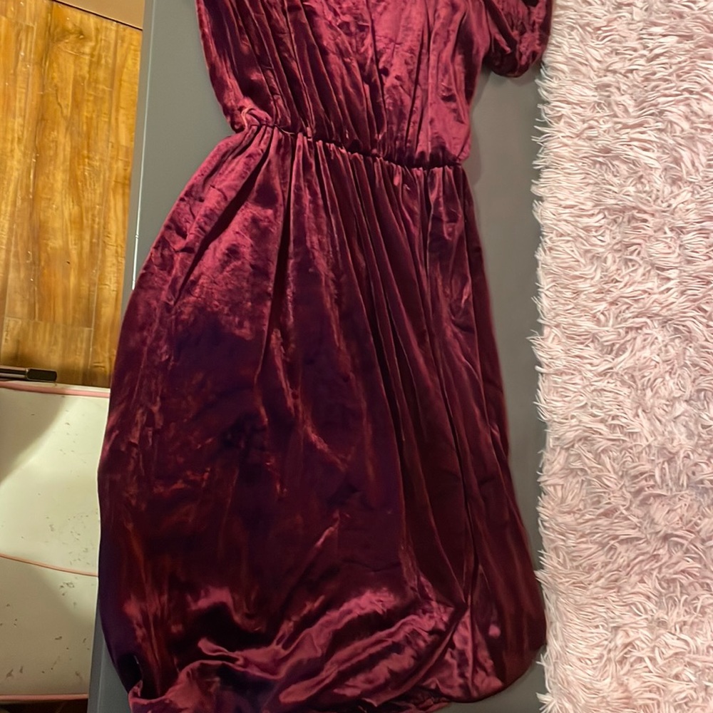 L Velvety Red Dress